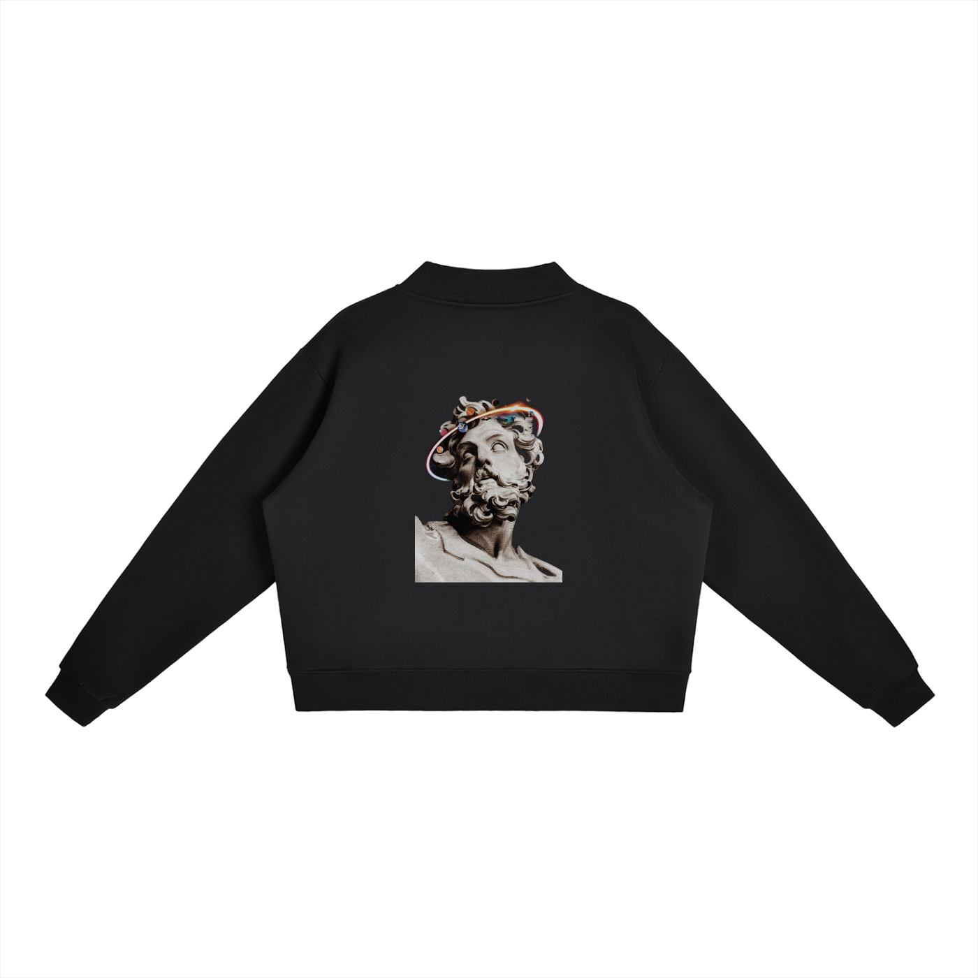 Essential Fleece Mock-Neck Crew Sweatshirt